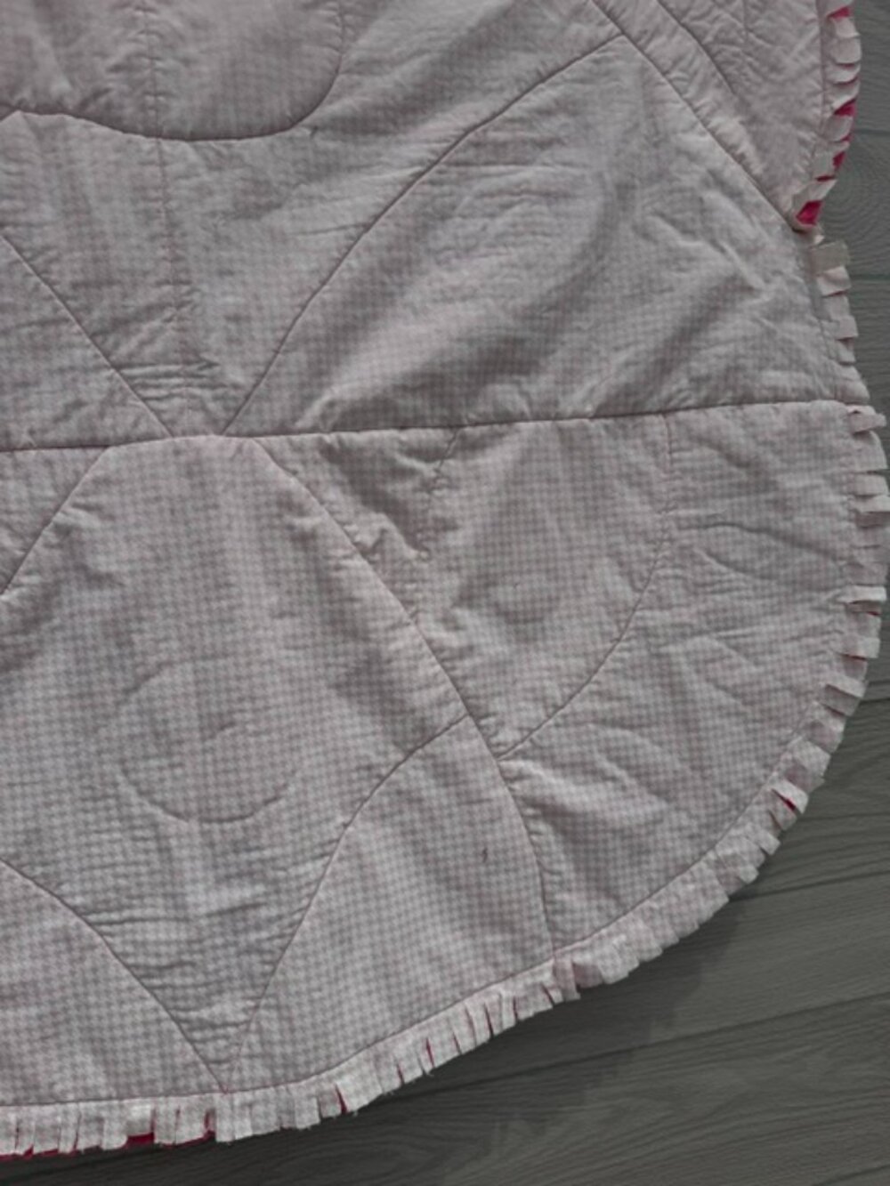 Homemade Small Hello Kitty Pink, White & Black Rag Quilt - Picture 9 of 10